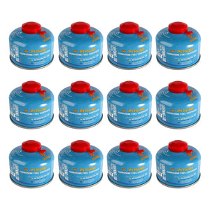 Perune Iso-Butane Camping Fuel Gas Canister All Season Mix - 100gram (12 Pack)