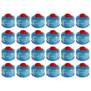Perune Iso-Butane Camping Fuel Gas Canister All Season Mix - 100gram (24 Pack)