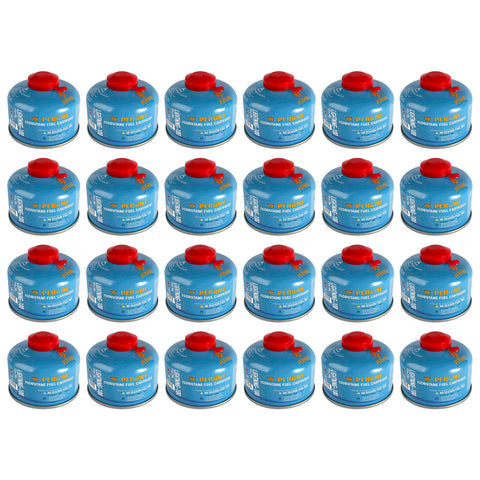 Perune Iso-Butane Camping Fuel Gas Canister All Season Mix - 100gram (24 Pack)