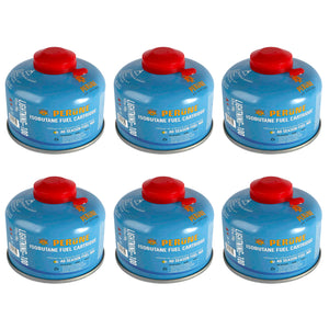 Perune Iso-Butane Camping Fuel Gas Canister All Season Mix - 100gram (6 Pack)