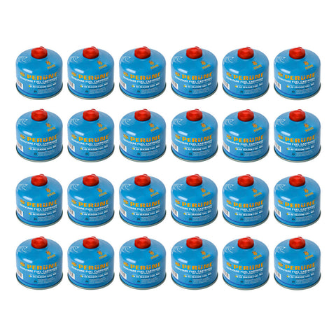 Perune Iso-Butane Camping Fuel Gas Canister All Season Mix - 230gram (24 Pack)