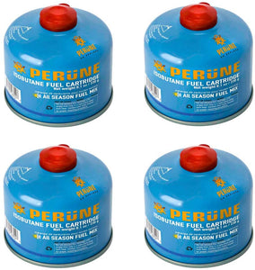 Perune Iso-Butane Camping Fuel Gas Canister All Season Mix - 230gram  (4 Pack)